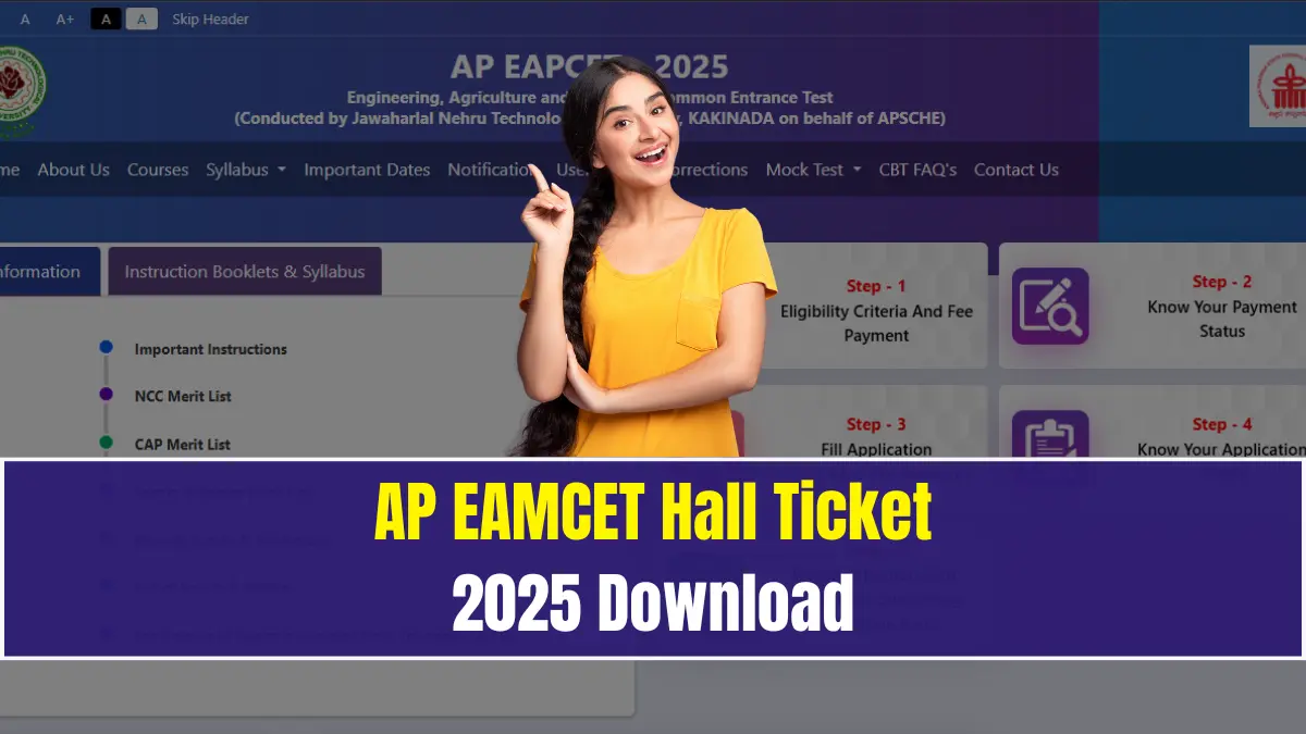 AP EAMCET Hall Ticket 2025 Download