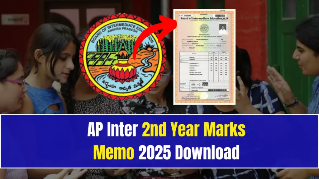 AP Inter 2nd Year Marks Memo 2025 Download